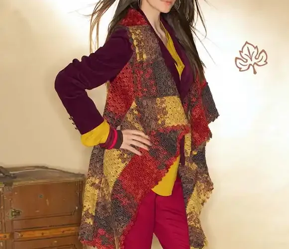 Long striped vest