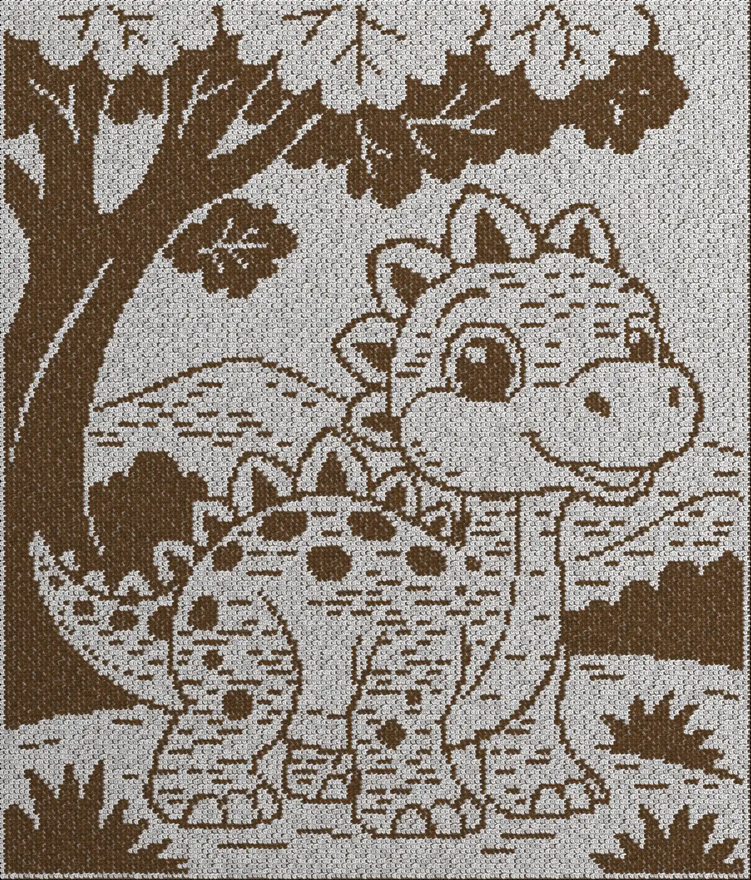 Little Dino's World Tapestry Crochet Baby Blanket